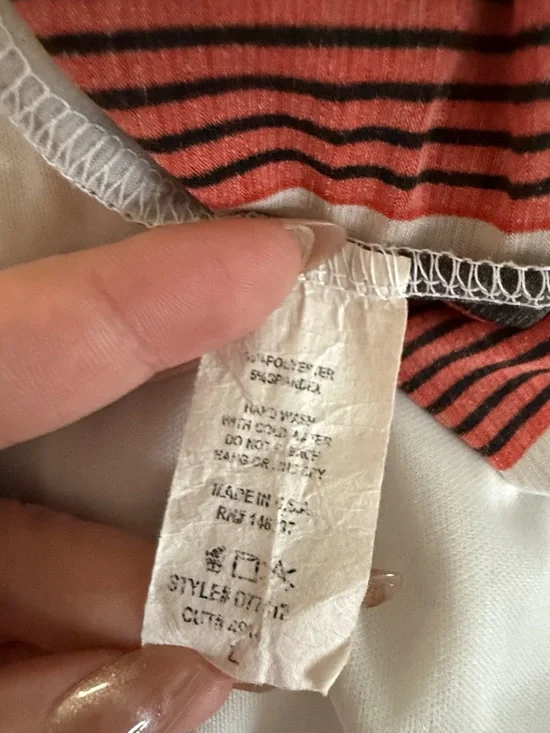 Fashion Nova Red Black Cream Striped Spaghetti-Strap Midi Dress - Picture 9 of 9